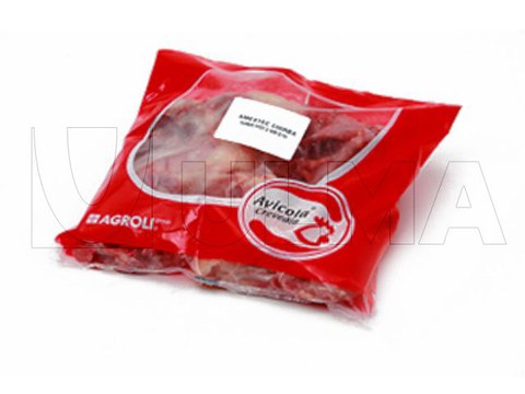 Confezionamento parti di pollo in atmosfera modificata in macchina verticale e film laminato