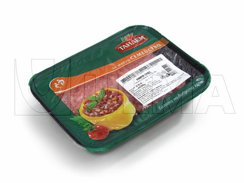 Confezionamento di carne tritata con termosaldatrice in atmosfera protettiva (MAP)