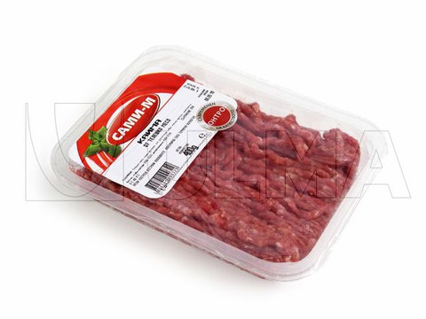 Confezionamento di carne tritata con  termosaldatura in atmosfera controllata (MAP)