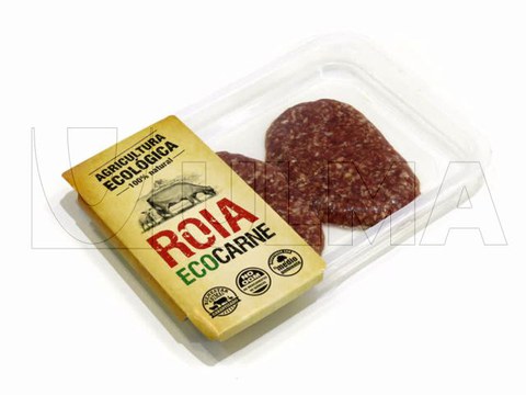 Confezionamento di hamburger in termosaldatura skin