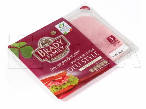 Confezione in termoformato in atmosfera modificata (MAP) plastica rigida per fette di prosciutto