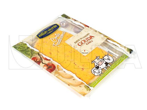 Confezionamento di fette di formaggio in confezione richiudibile flow pack (hffs) con sistema side seal