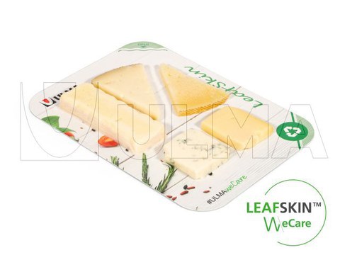 Confezionamento di fette di formaggio in termosaldato con soluzione sostenibile LeafSkin(TM)