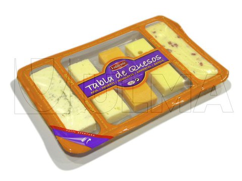 Confezionamento di porzioni di formaggio in vaschetta termosaldata con atmosfera modificata (MAP)