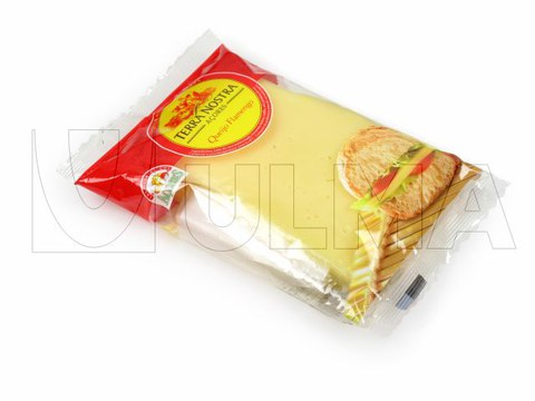 Confezione flow pack in atmosfera modificata (ATM)formaggio in fette