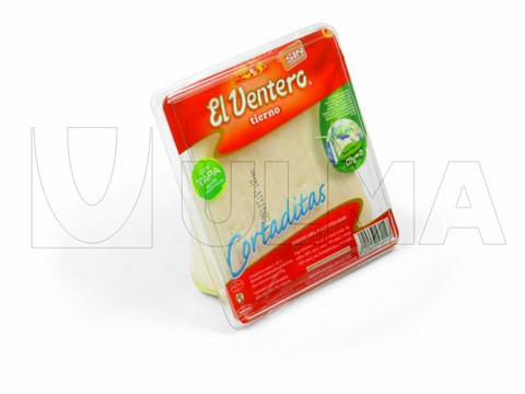 Confezione spicchi di formaggio in termoformato con atmosfera modificata e film rigido