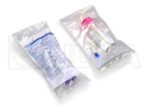 Confezionamento di bottiglia infusione medicale in flow pack