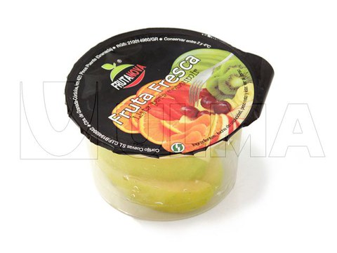 Confezionamento in termosaldato di frutta fresca a pezzi 5 gamma in vaschetta rigida