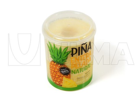 Confezionamento di frutta in pezzi con termosaldatrice  in atmosfera modificata in vaschetta rigida