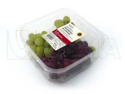 Confezionamento di uva in termosaldato con film perforato