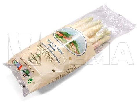 Confezionamento di asparagi in flow apck