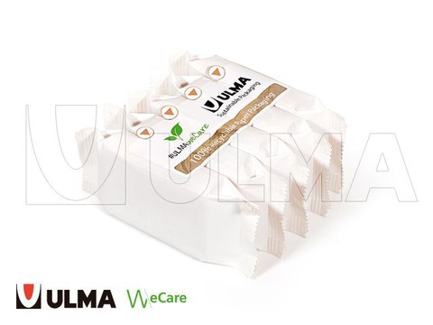 Confezionamento primario di pile di biscotti e confezione multipla con sistema di adesivi