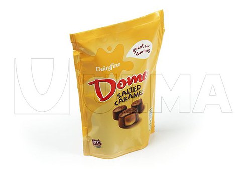 Confezionamento di cioccolatini in verticale (VFFS) in confezione doypack