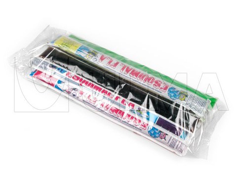 Confezionamento multiplo di buste tipo flash in flow pack