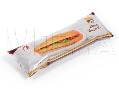 Confezionamento di baguette in flowpack con atmosfera modificata (MAP)