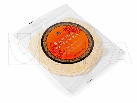 Confezionamento tortilla messicane con sistema richiudibile zipper in atmosfera modificata e flow pack