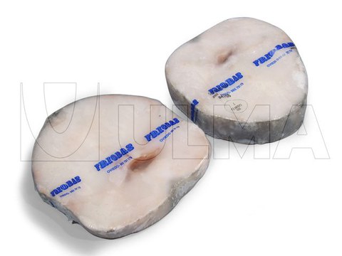 Confezionamento di porzioni di pesce congelato in flow pack (hffs)