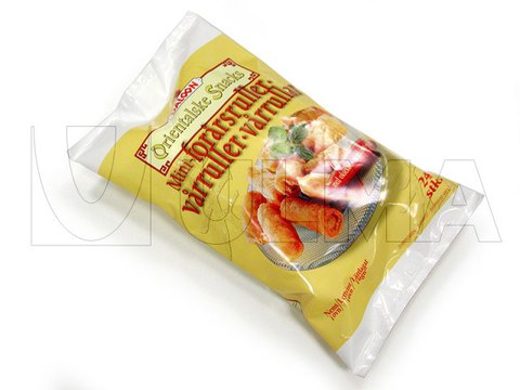 Confezionamento di mini rotolini orientali congelati in verticale (vffs)