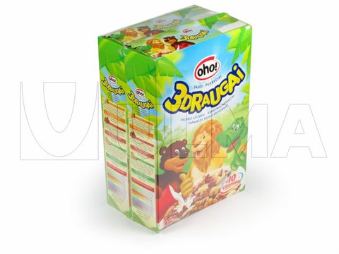 Confezioni multiple di scatole di cereali con poliolefina retraibile